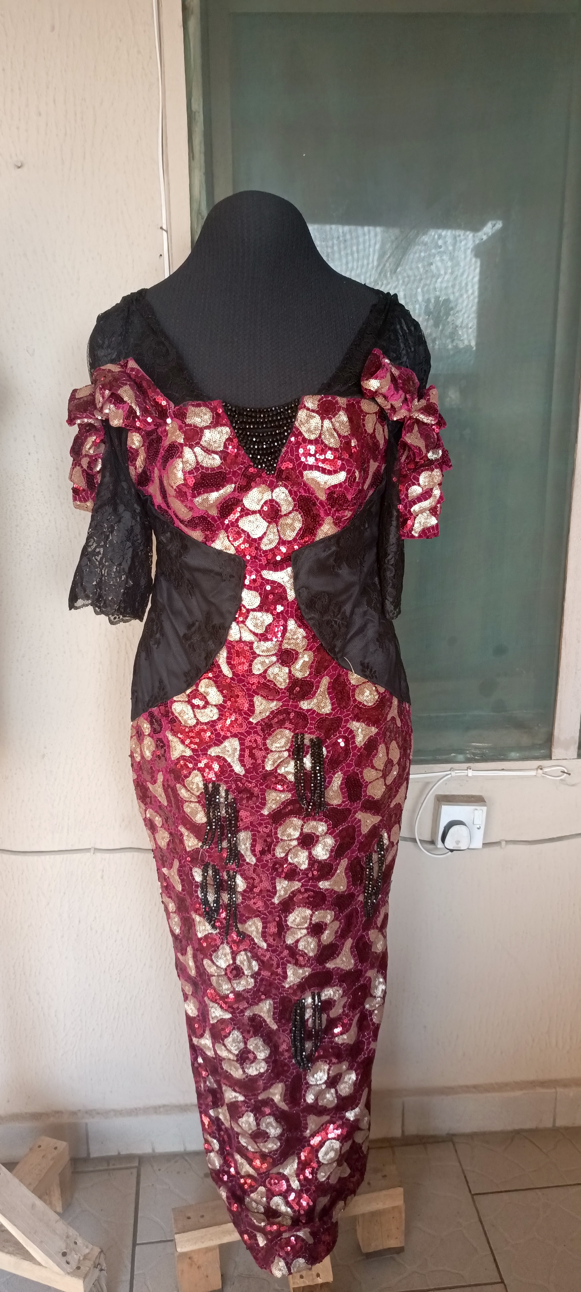 Wine Gold Evening Gown